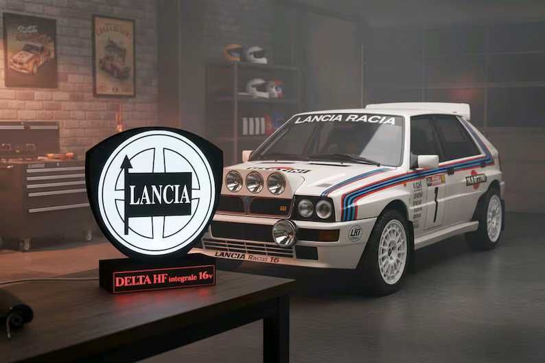 Lightbox Luminaria decorativa Lancia Delta HF integrale 16V