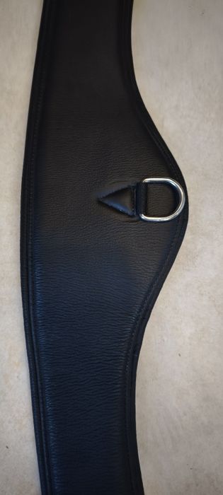 120 cm brązowy/czarny półksiężyc popręg skórzany