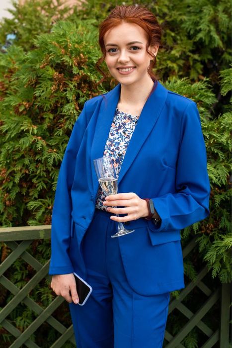 Костюм брючний синій