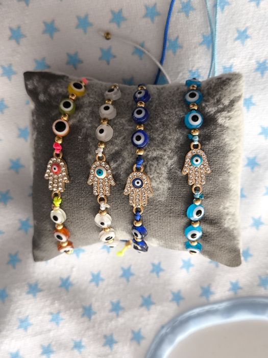 Pulseira mau olhado - tamanho ajustável