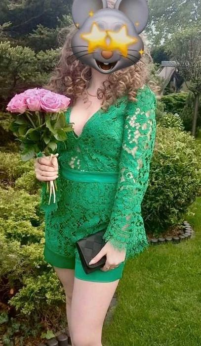 XL Guess kombinezon zielony koronkowy marciano