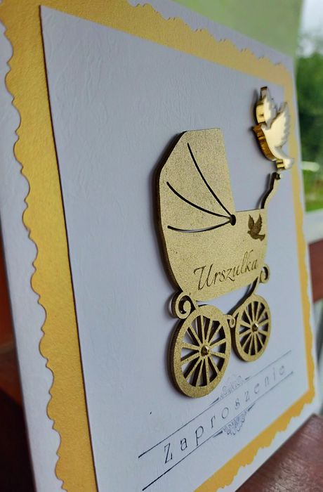 Zaproszenie na chrzciny chrzest ręcznie robione personalizowane