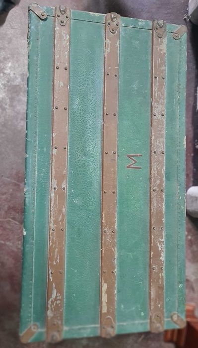 Arca de Arrumação – Madeira & Pele | Estilo Baú Francês Antigo