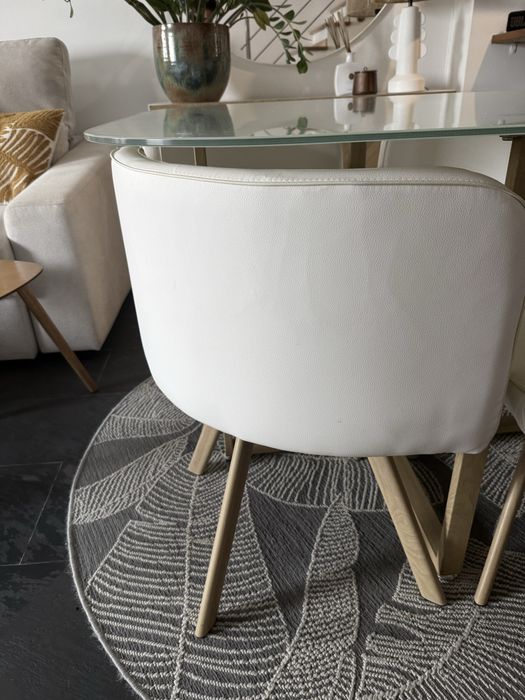 Mesa de refeicao + 4cadeiras escandinava