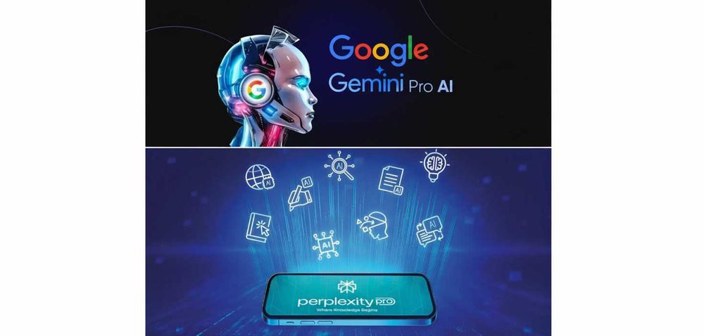 Річна підписка на топові штучні інтелекти— Gemini Pro + Perplexity Pro