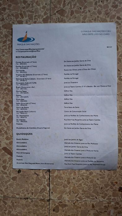 EXPÔ 98  Documentos de Difusão 1998