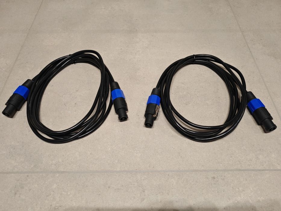 2 x kabel speakon - speakon 3,2 m kable do kolumn głośników