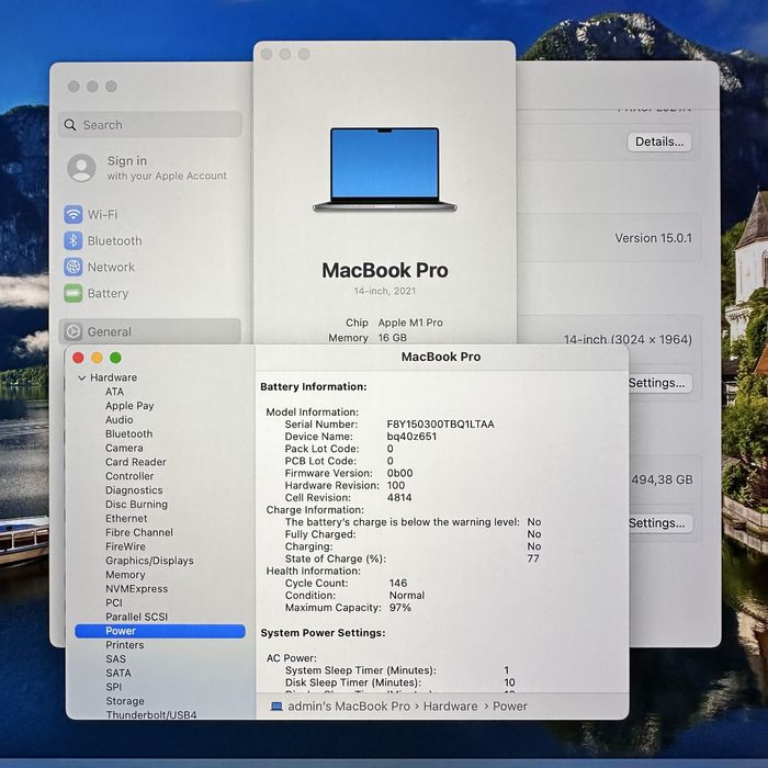 MacBook Pro 14" 2021 M1 Pro Space Gray 16GB 512GB SSD