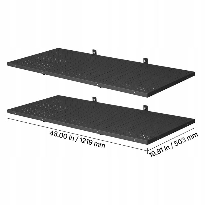 VEVOR Półki Ścienne 2Szt 121,9x50,3CM 127KG Na Warstwę Regał Garażowy