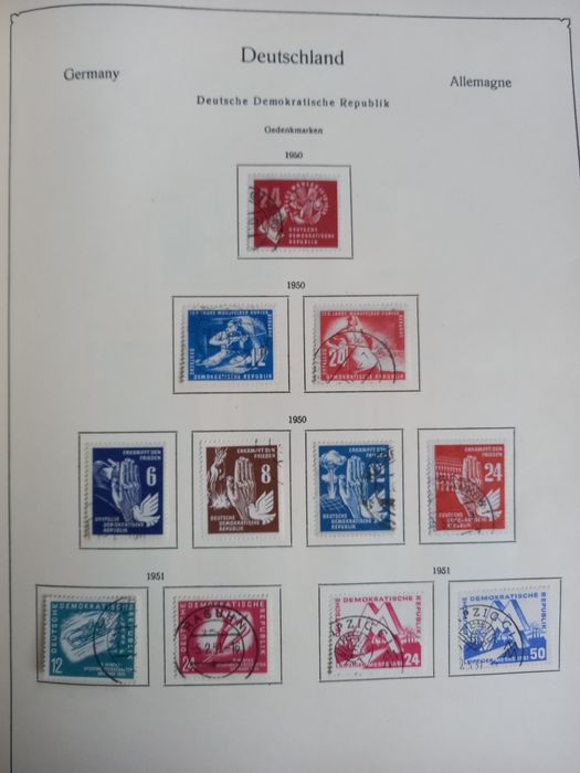 Znaczki rocznik 1951 r DDR