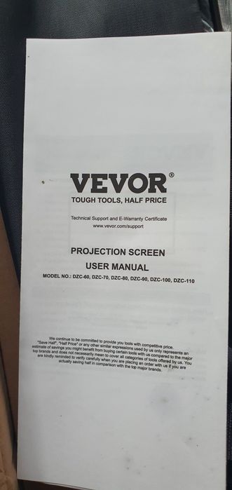 Tela projector Vevor