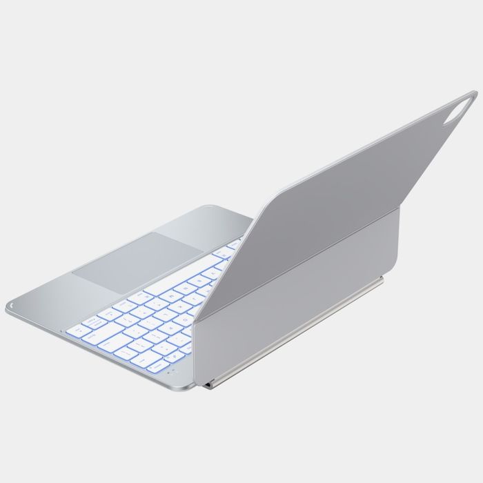 Etui Typecase Edge Pro z klawiaturą do iPad Air 13 M2 2024 / M3 2025 / M4 2026 srebrny