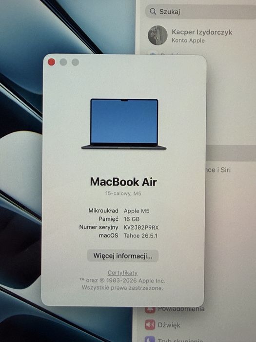 MacBook Air 15 m5