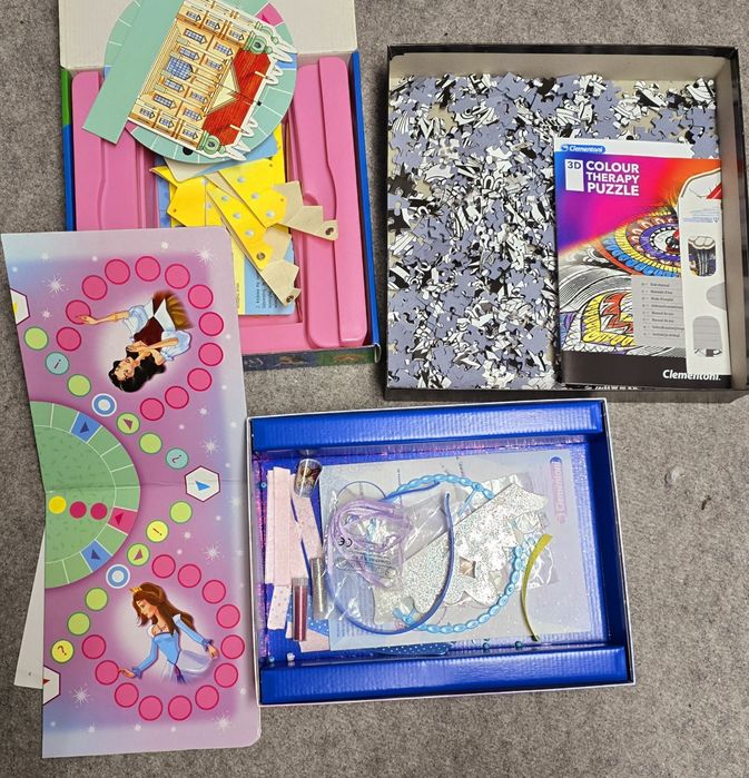 3x gry dla dziewczynki Królewny, Szlachetne korony, puzzle 3d