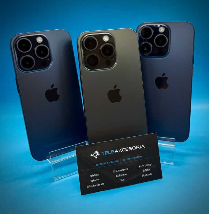 APPLE Iphone 15 Pro E-SIM |256gb | Black/Blue | IGIEŁKI |TELEAKCESORIA