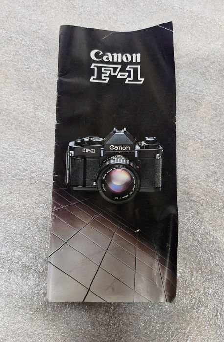 Instrukcja Canon F-1 New F1 Speedlite 199A oryginał analogowa książka