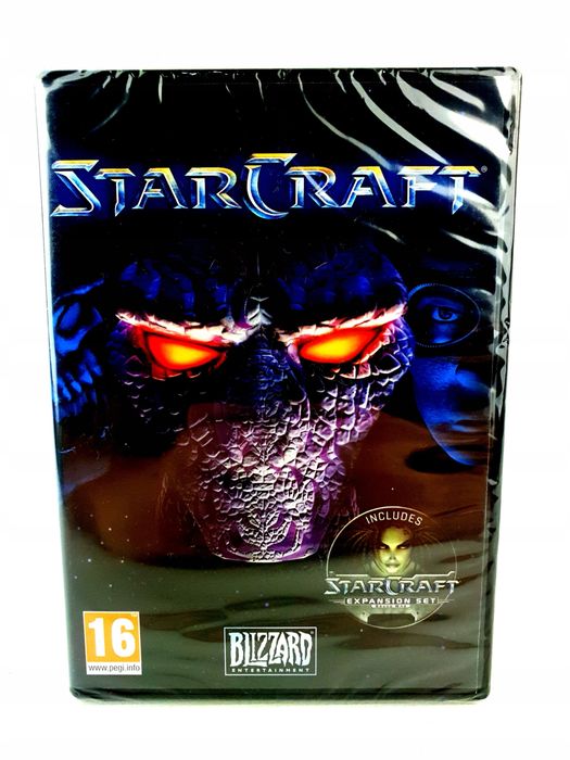 Starcraft + Broodwar Oryginalne wydanie angielskie Fabryczna folia / egzemplarz kolekcjonerski