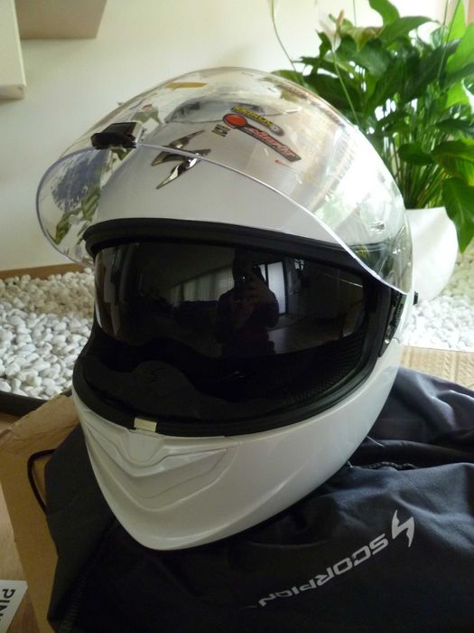 Capacete Integral Scorpion Exo-1400 Evo II Air Branco Pérola