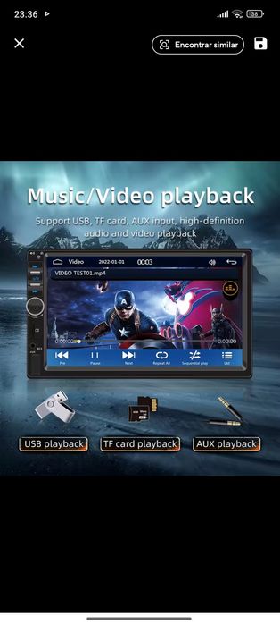 Rádio 2Din com bluetooth