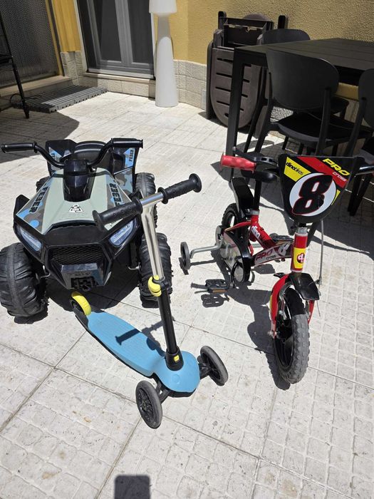 Kit para criança: moto 4, bicicleta, e trotineta por 130,00€