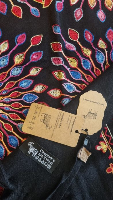 Szalik czarny Cashmere