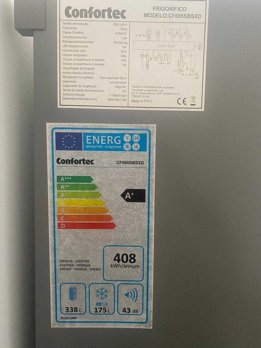 Frigorífico Americano Confortec CF695SBSXD Semi Novo (ótimo estado)