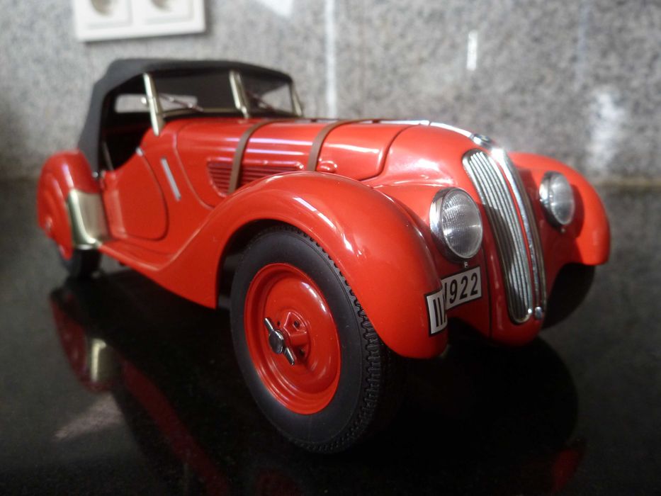 1:18 AutoArt, BMW 328 Roadster, Red, Minichamps