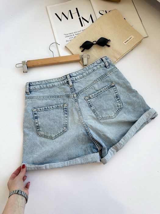 Шорти джинсові, розмір L,висока посадка