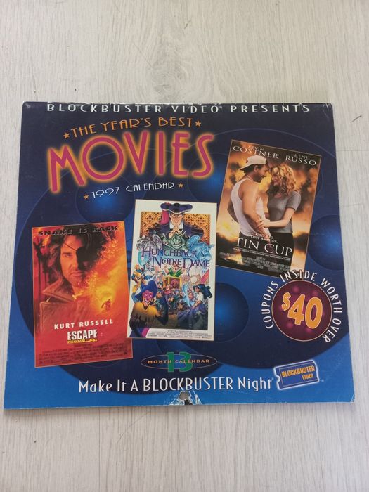 Календар настінний Blockbuster на 1997 рік