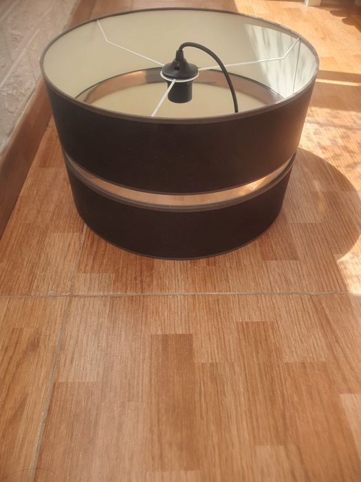 Candeeiro Leroy preto/prata