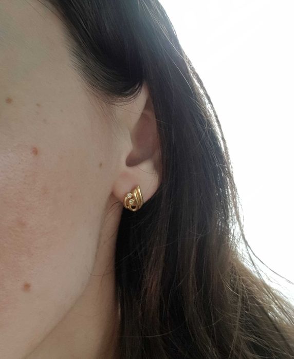 Сережки-пусети кольору "під золото"