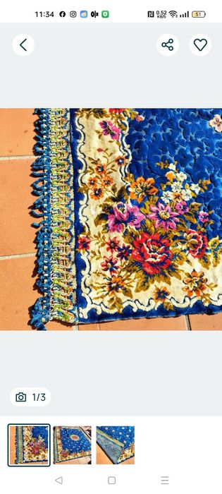 Colcha vintage, de veludo