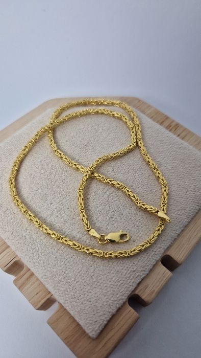 Złoty łańcuszek splot Królewski Bizantyjski