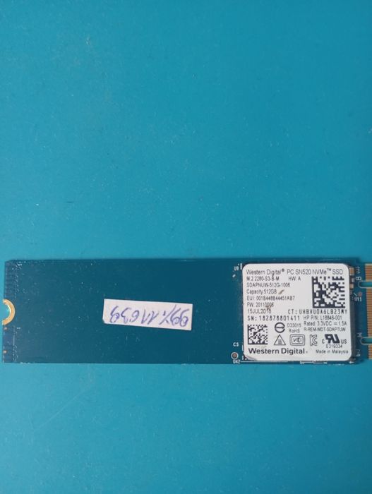 SSD 512gb  M2 NVMe 99%