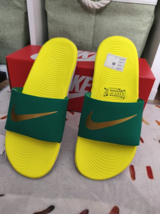Klapki Nike żółte
