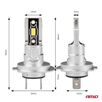 Żarówki Samochodowe Led Seria H-Mini H7 H18 6500K