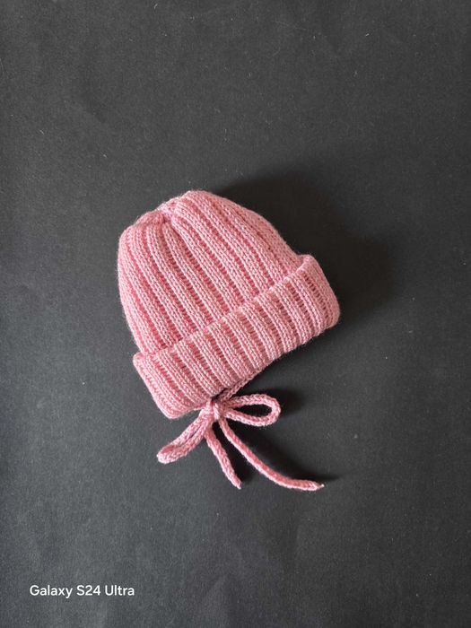 Czapka zimowa dla noworodka 0-3 miesiąca Dziewczynka