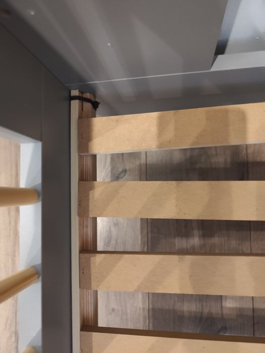 Łóżeczko grafitowe 120x60 PAULINE Z MATERACEM