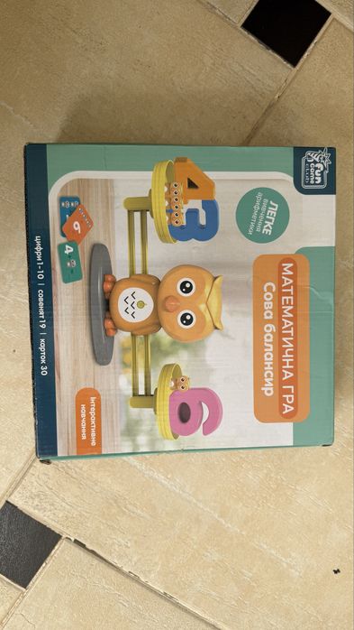 Дитяче доміно, вага сова, мишка, деревяна іграшка