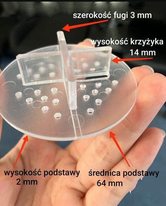 Podkładki podstawki wsporniki do płytek gresów płyt tarasowych atest 3mm