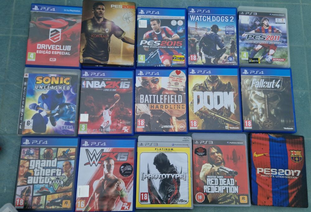 Jogos PS4, PS3, PS2, Xbox e Multitap PS2 (C/ Capa e Manual)
