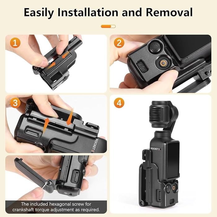 Magnetyczny uchwyt AMAZEAR OP3 do DJI Osmo Pocket 3,