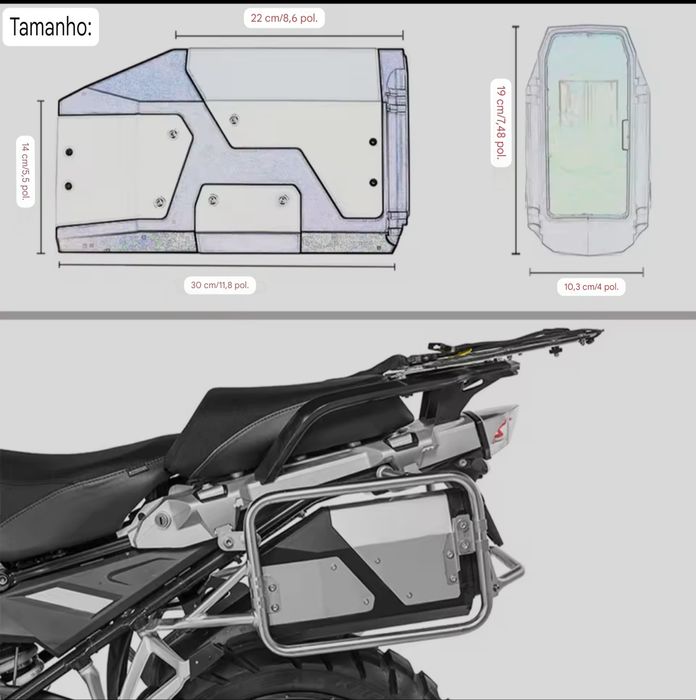 (NOVO) Caixa /Mala de ferramentas para Mota BMW GS e outras