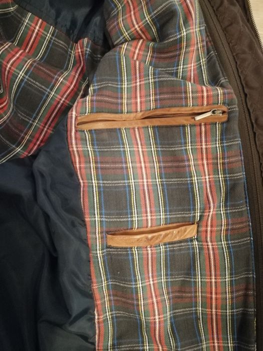 Kurtka skórzana męska brązowa