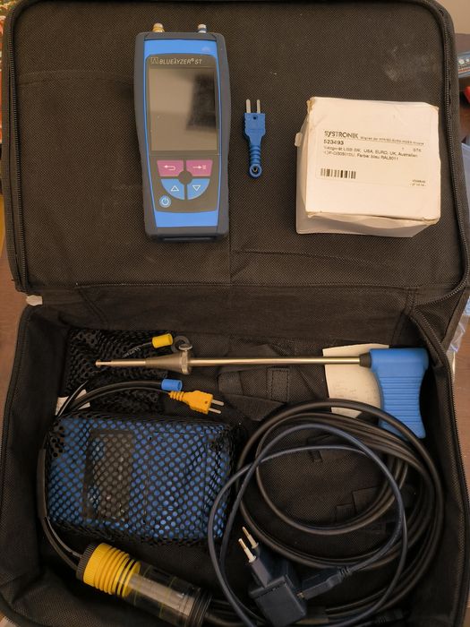 Bluelyzer ST z drukarką analizator spalin pomiar ciągu kominowego