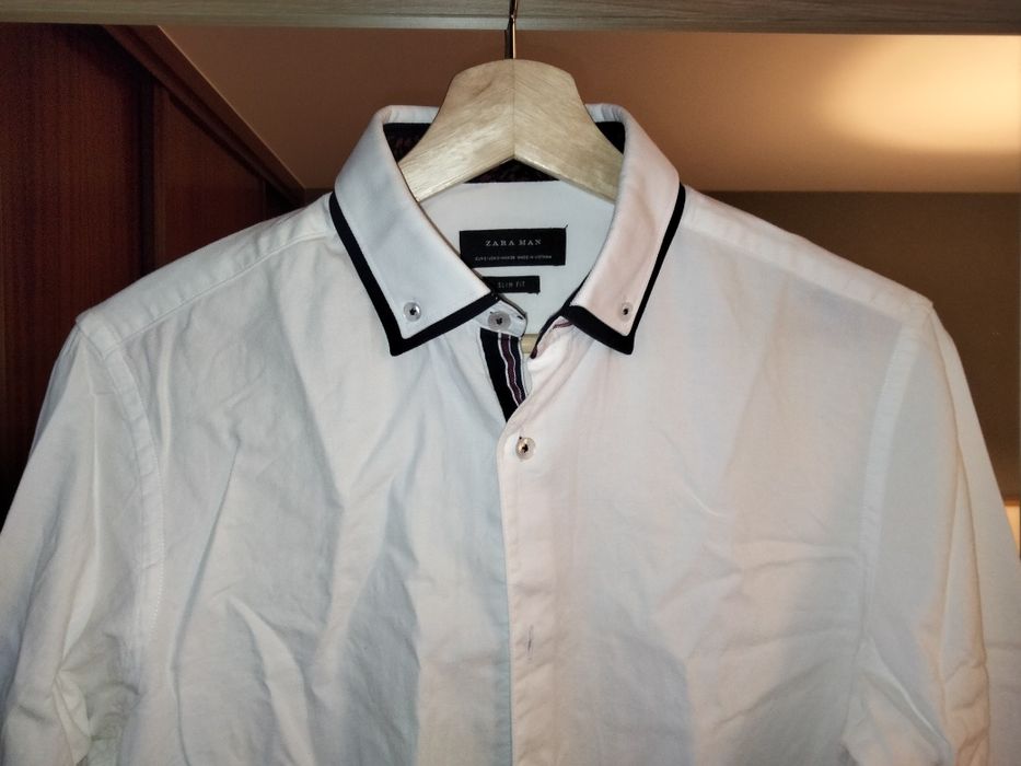 Camisa branca slim fit Zara (S)