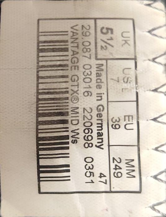 Ботинки женские треккинговые Lowa Vantage Gtx Gore-Tex Mid  (38-39 р)