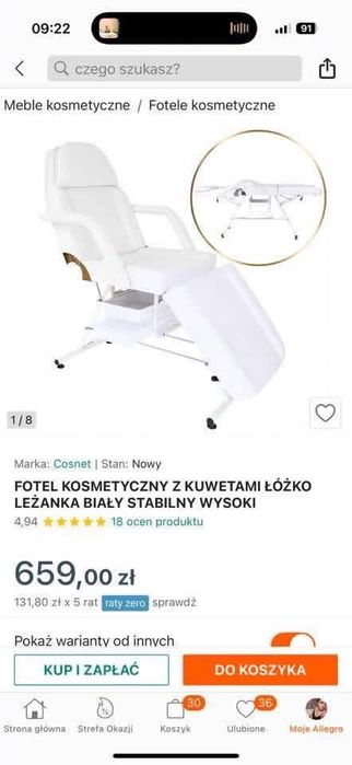 Fotel kosmetyczny