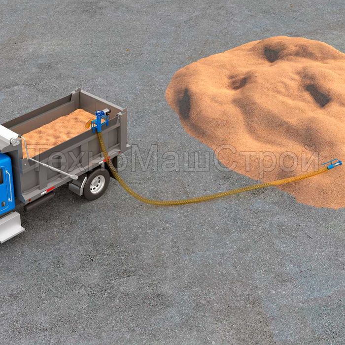 Гнучкий транспортер для зерна 6м. Гнучкий шнек. Шнековый погрузчик.