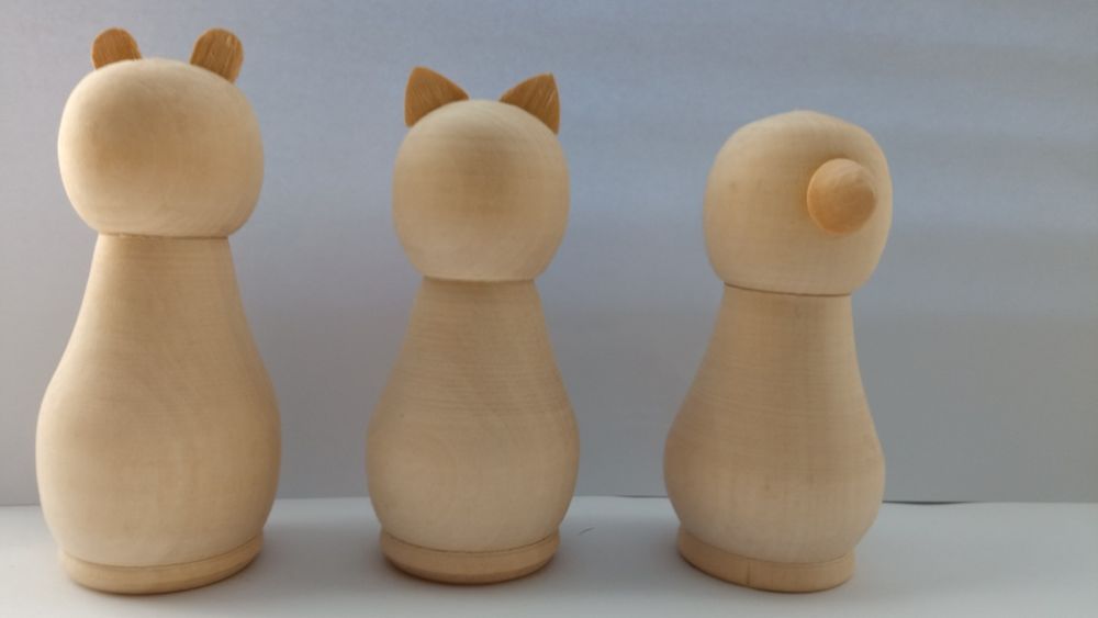 Деревянные заготовки для росписи и декупажа, зверюшки,  игрушки